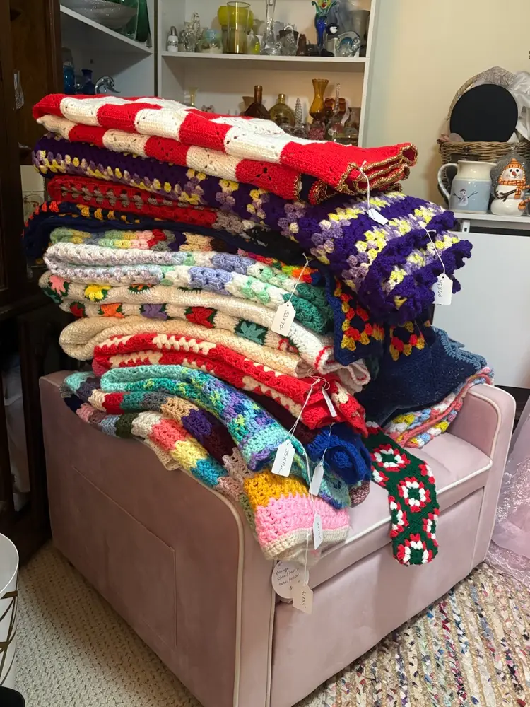 Knit Afghans, Holiday & Vintage Variety