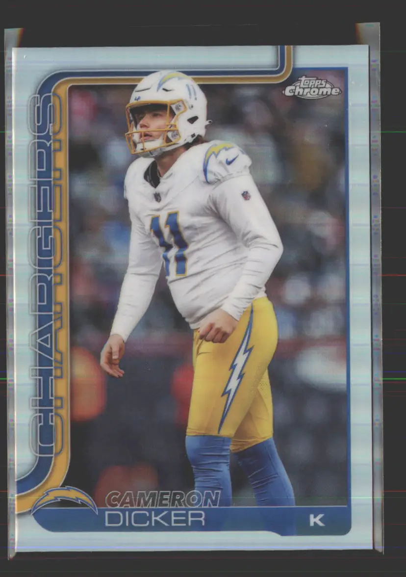 Cameron Dicker 2025 Topps Chrome Refractor #162 - (142) - Los Angeles Chargers