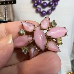 Pink Moonglow Brooch