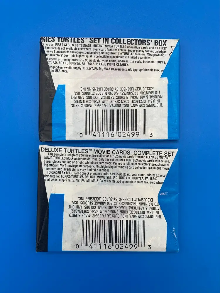 Topps Teenage Mutant Ninja Turtles 2nd Series Pair of Packs - Sealed 1990