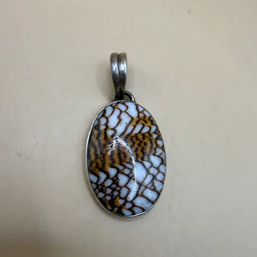 Unique Agate? Sterling Silver Pendant 1.25”