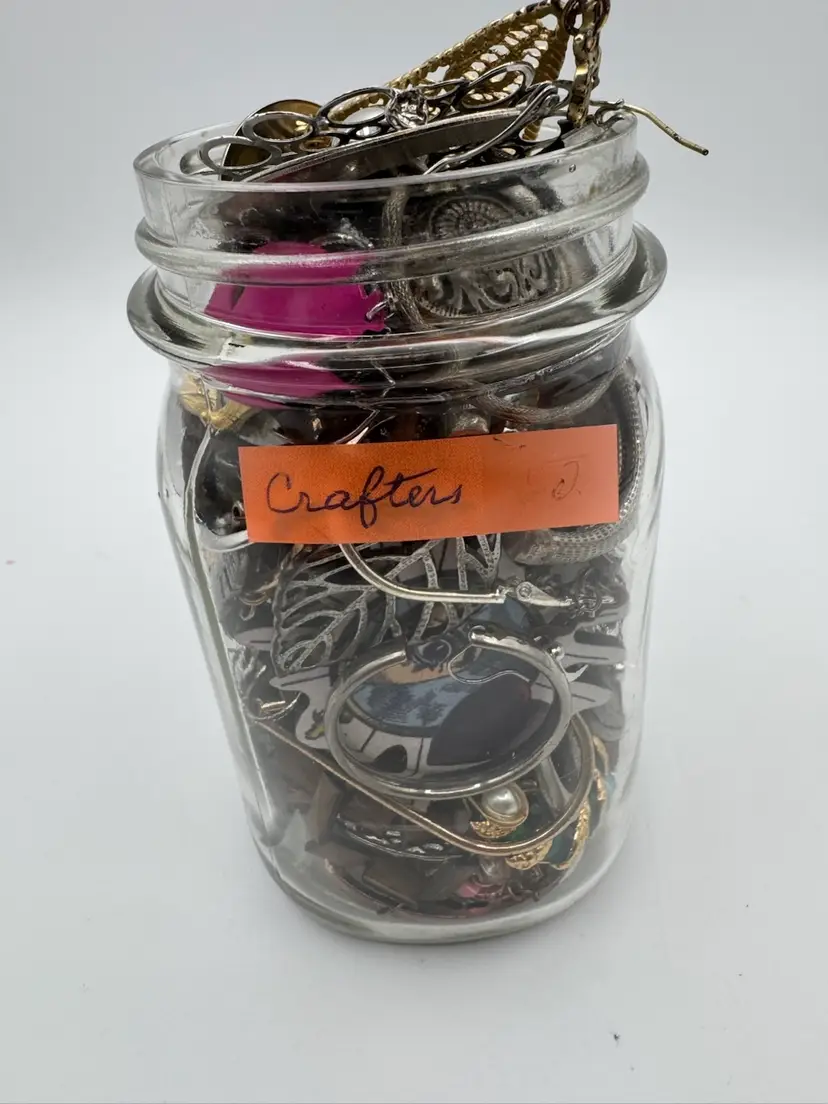 #32.  Jewelry Jars - Crafters Jar Jewelry Weight 15 Oz.