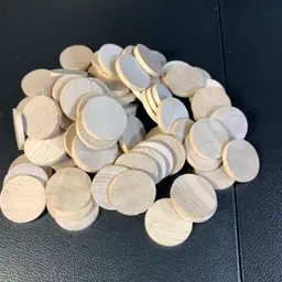 85-Blank Wood Rounds 1"