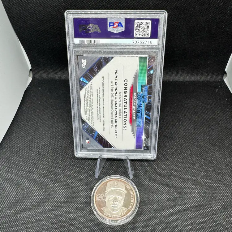 2021 Bowman Chrome Jordan Walker Prime Signature Orange Auto /25 Inscription PSA 10 St. Louis Cardinals