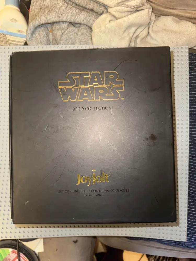 Art Deco Limited Edition Gold Embossed Star Wars Glasses By Joy Jolt