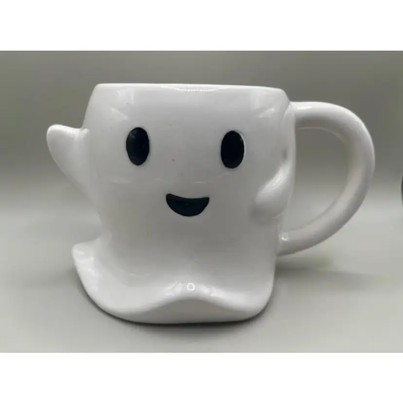 #02 - Cute Ghost Ceramic Mug ~ Halloween Decor ~ Measures 4 inches tall