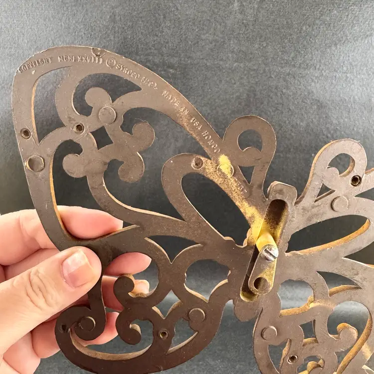 Set Of 3 Vintage Plastic Homeco Butterfly Wall Hangings