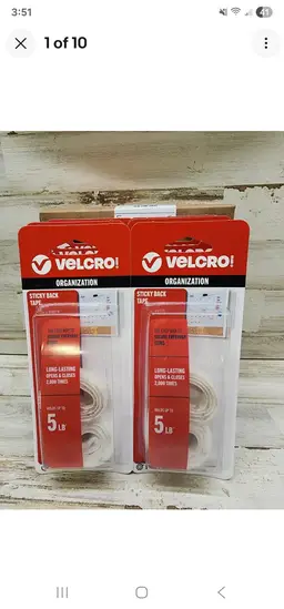 VELCRO Brand Sticky Back Tape 18" X 3/4" White 113464 lot of 18