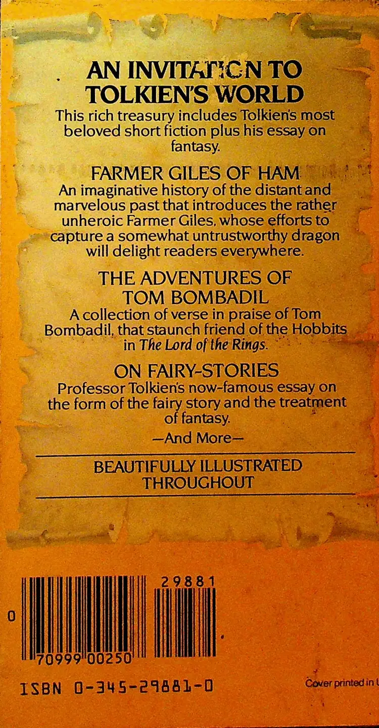 JRR Tolkien the Tolkien Reader Book