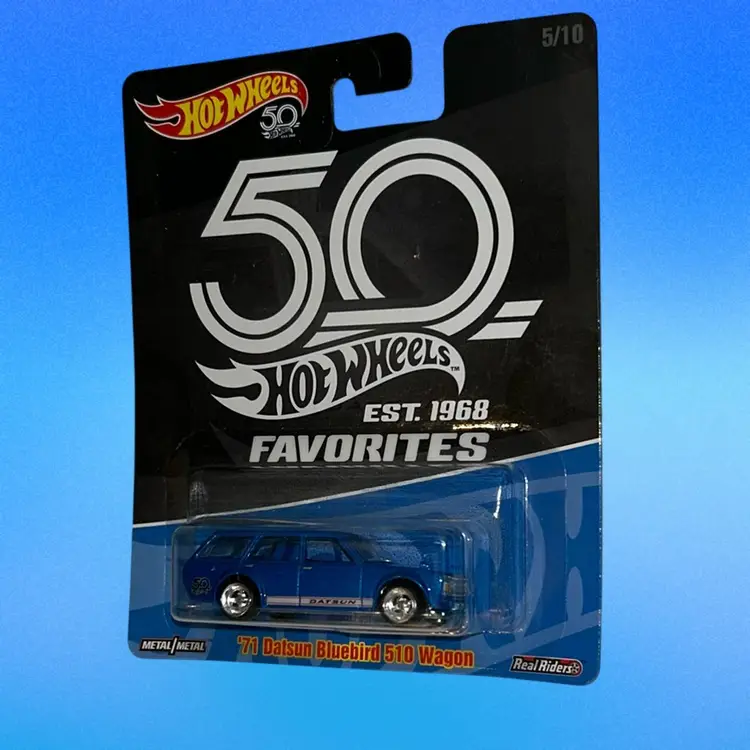 HOT WHEELS '71 Datsun Bluebird 510 Wagon 50th Anniversary Favorites FLF36 2017