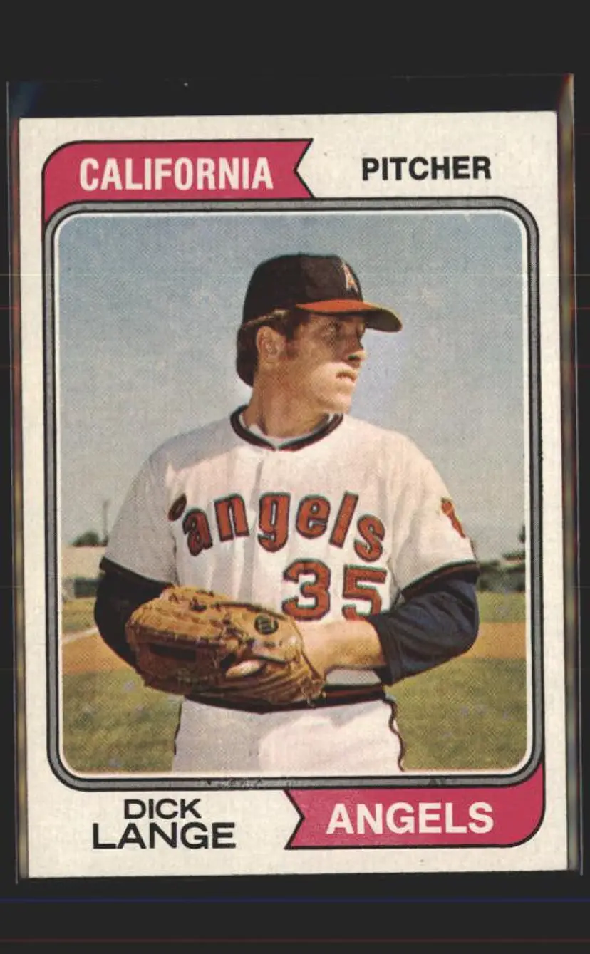 1974 Topps #429 Dick Lange - (pk5) - California Angels