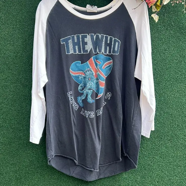 The Who Live At Madison Square Garden 1979 Three-Quarter Length T-Shirt Size Large