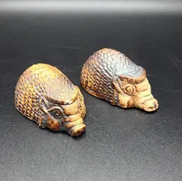 Vintage Art Pottery Mini Hedgehog Figurines Simonsbath Exmoor England