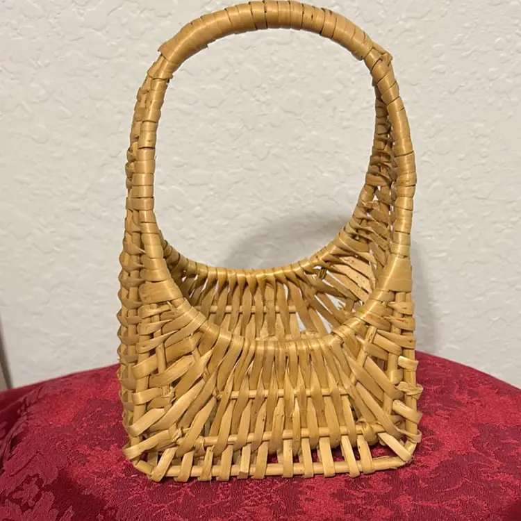 Small Hanging Wicker Basket