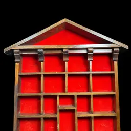 Vintage Cottage Core, Farmhouse, Miniatures Mid Century Display Wall Shelf