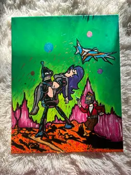 Guardians Of Futurama Mashup Painting