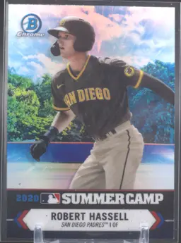 2021 Bowman Chrome 2020 Summer Camp, Robert Hassell, San Diego Padres