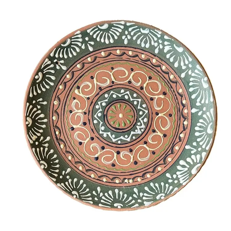 Vintage Terracotta Art Pottery Plate