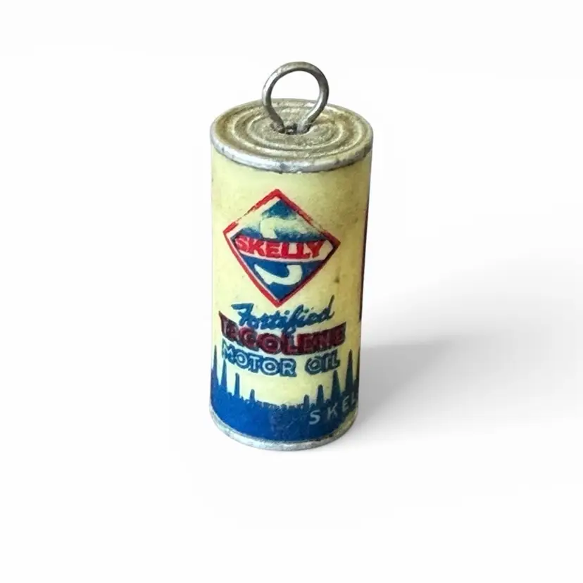 Skelly Tagolene Mini Oil Can Keychain Charm Dealer Promo c.1950s