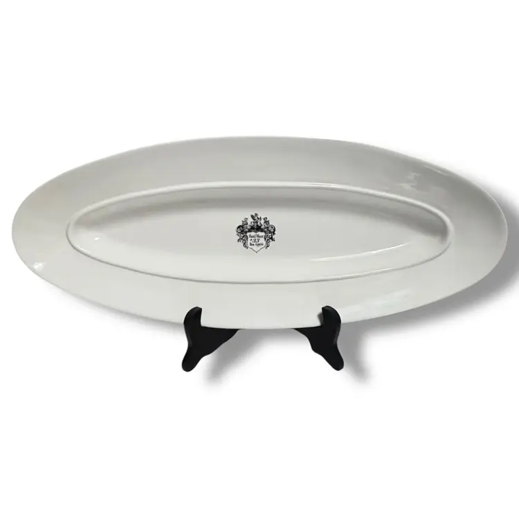 White Oval Serving Platter Dish In Portugal Hotel Murat #33 Bon Appétit Pasta