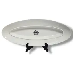 White Oval Serving Platter Dish In Portugal Hotel Murat #33 Bon Appétit Pasta