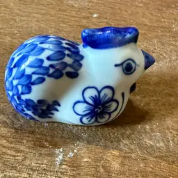 Russian Folk Art Ceramic Rooster Chicken Salt Shaker 2.5”