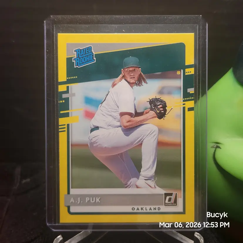 2020 Panini DOnruss Yello - AJ Puk Oakland Athletics