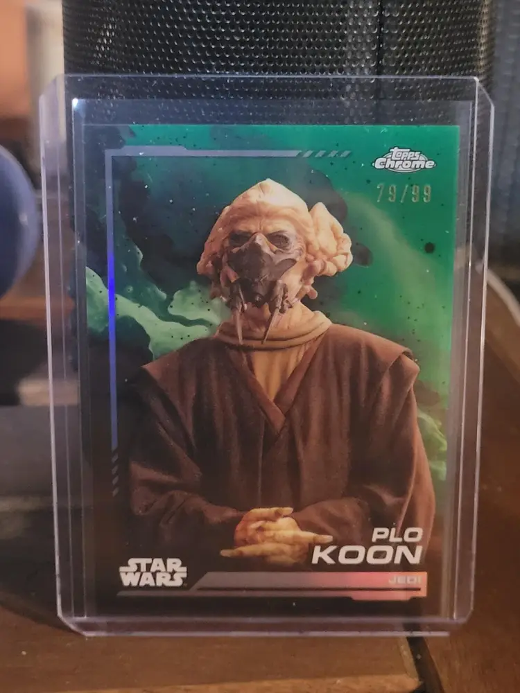 2024 Topps Chrome Star Wars PLO KOON Base Kashyyyk Green 4/99 #147
