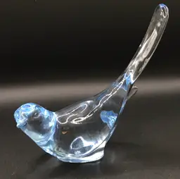 FENTON Aquamarine Green Glass Bird of Happiness Stamped Fenton #9