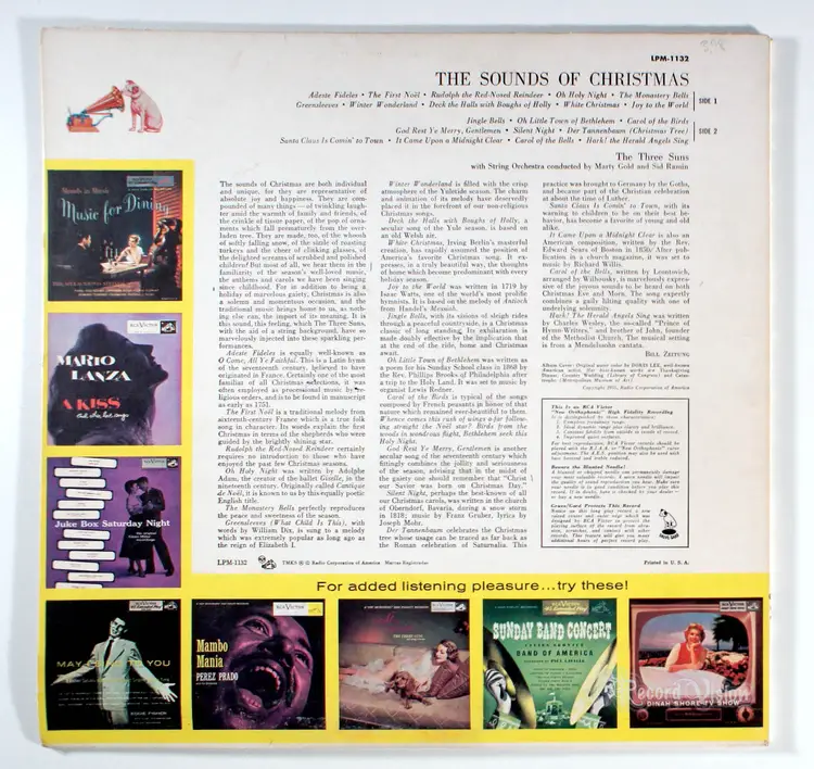 Three Suns - The Sounds of Christmas (1955) Vinyl LP • 20 Holiday Favorites