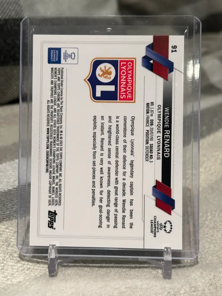 Wendie Renard RC - 22/23 Topps Chrome UEFA Women’s Champions League