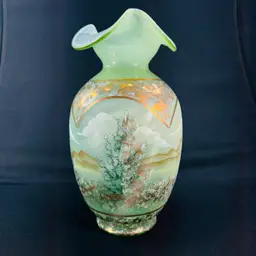 Fenton “After The Rain” Limited Edition Signed Vase