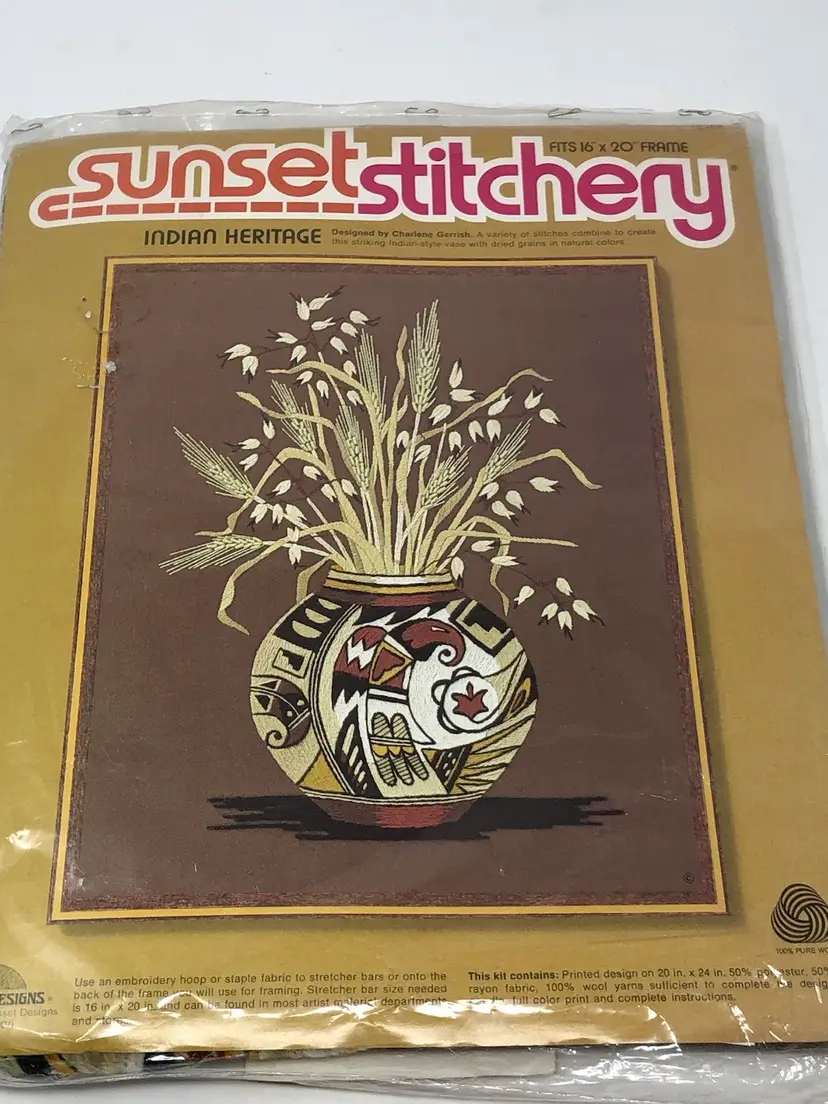 Sunset Stitchery Needlework Kit 1976