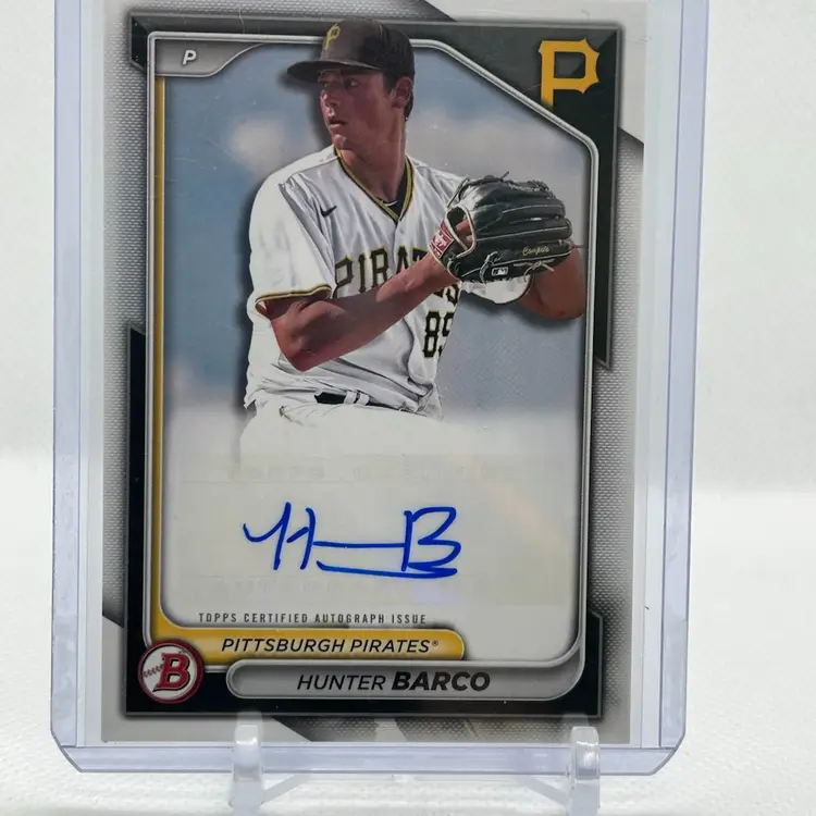 Hunter Barco 2024 Bowman Auto Pittsburgh Pirates