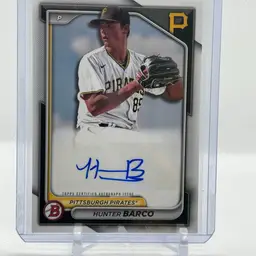Hunter Barco 2024 Bowman Auto Pittsburgh Pirates