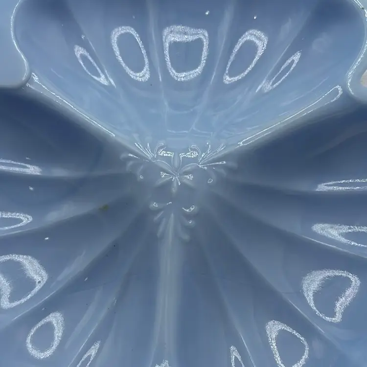 Blue Slag Glass Nut Dish Jeannette Glass