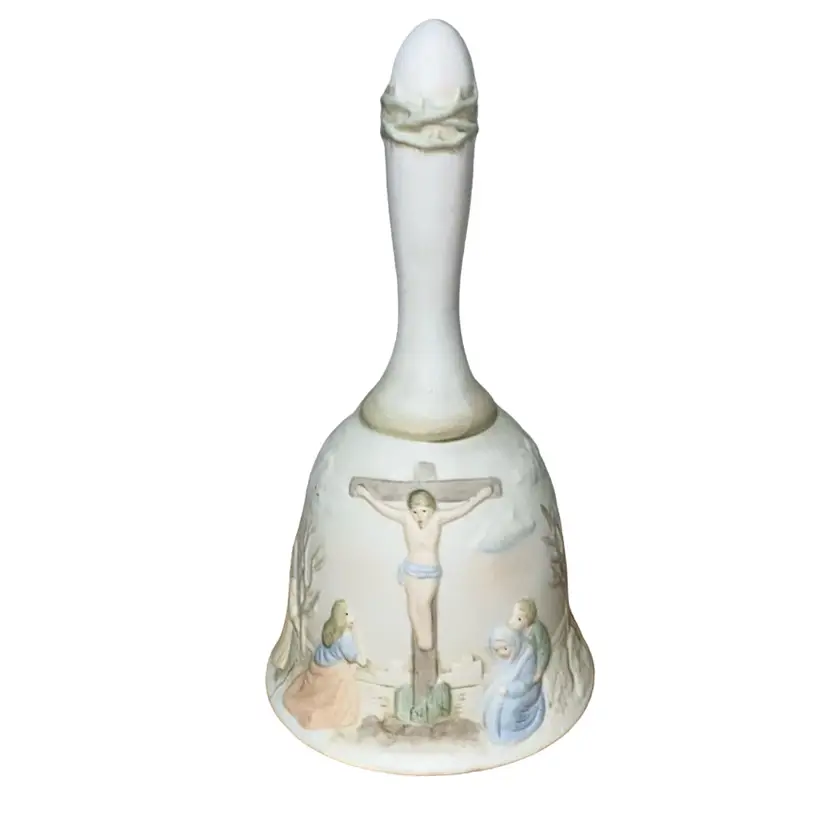 Fenton Porcelain Bell The Crucifixion Of Christ