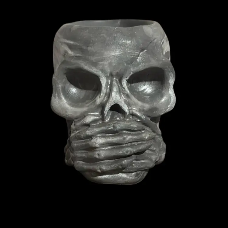 HydroStone See No Evil  skull planter