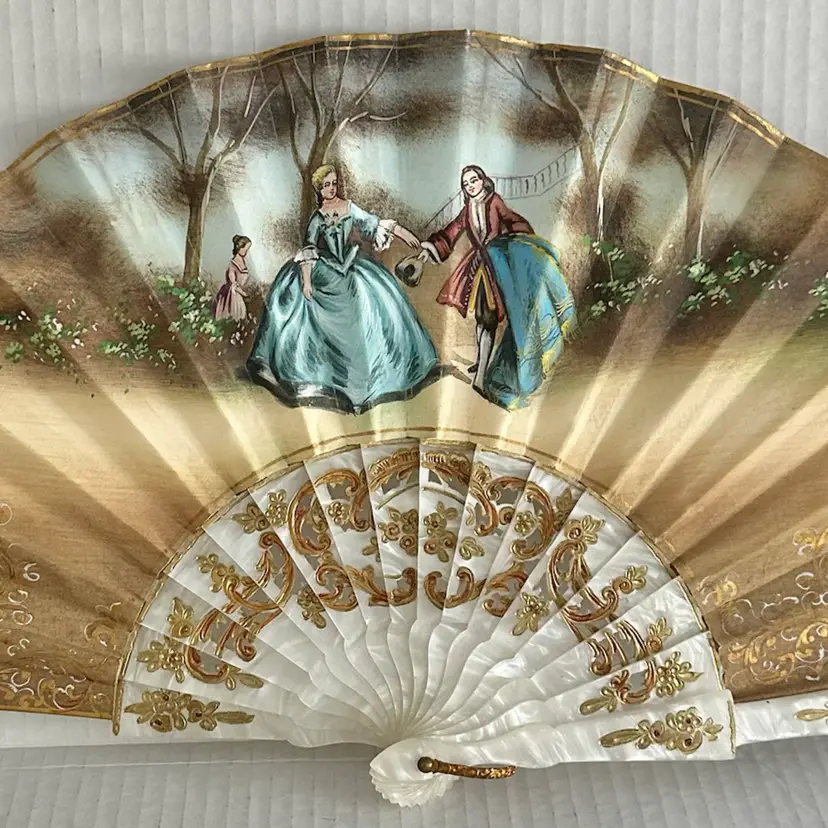 Folding Hand Fan Painted Decorative
