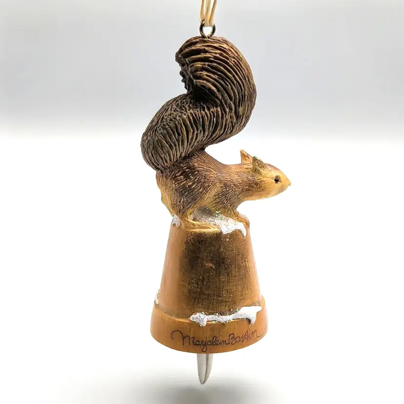 Marjolein Bastin Hallmark Nature’s Sketchbook Squirrel Planter Bell Ornament