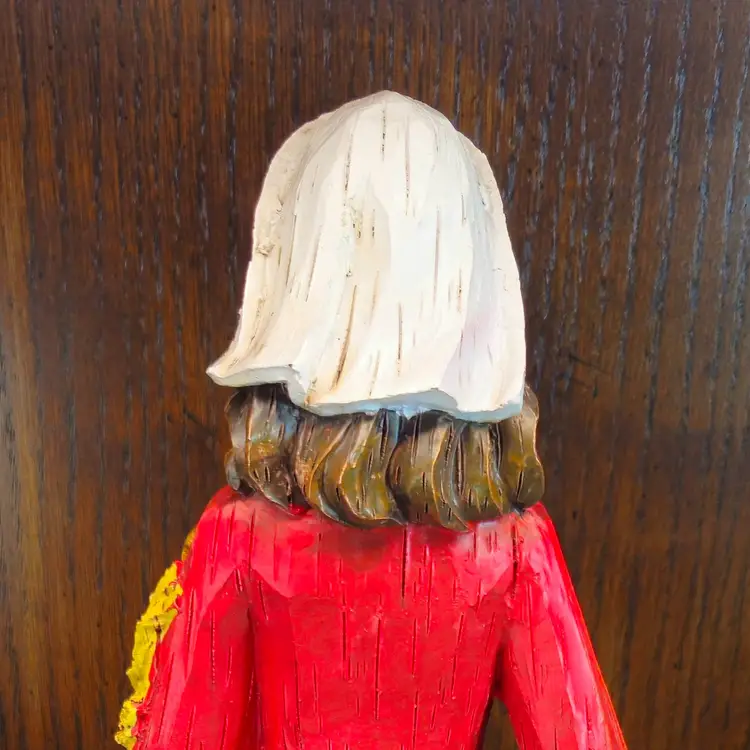 Tall Female Pilgrim Fall Autumn Thanksgiving Figurine w/ Cornucopia 17.25"