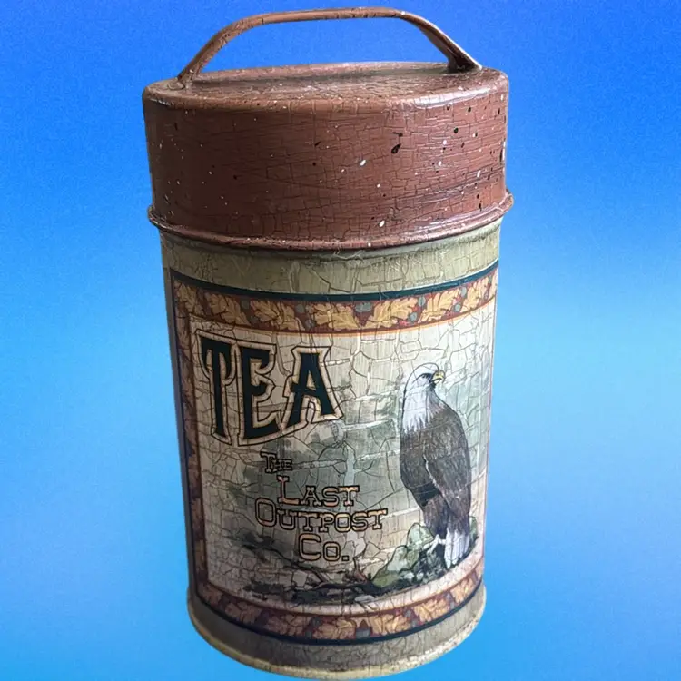 Contemporary Crackle Finish Rustic Storage Tins