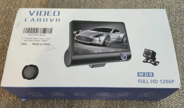 #01 Video Car DVR Full HD 1296P Video DashCam Recorder Front Rear Inside Coverage NIB