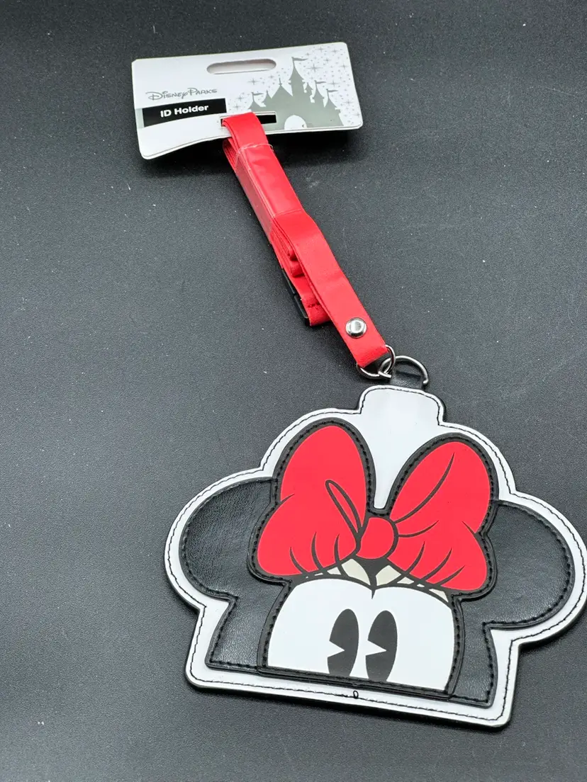 Disney Parks Minnie Mouse Lanyard Badge Card ID Holder