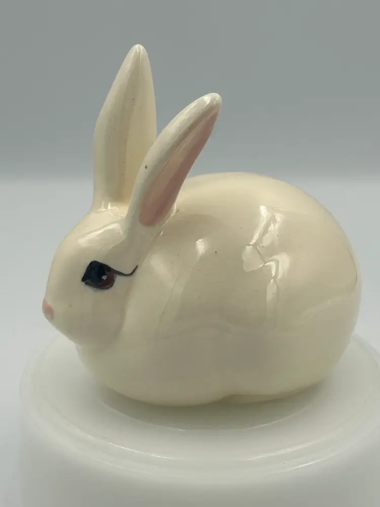 Vintage Hammersley CA Ceramics, Bunny Rabbit, Cotton Ball Holder Figurine