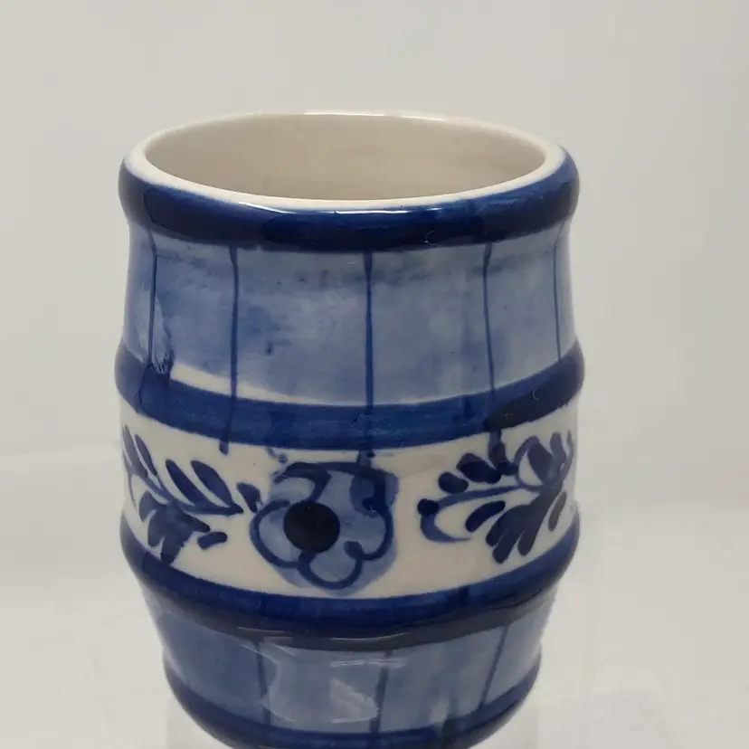 Blue Delft Hand Painted Ceramic Toothpick Holder
