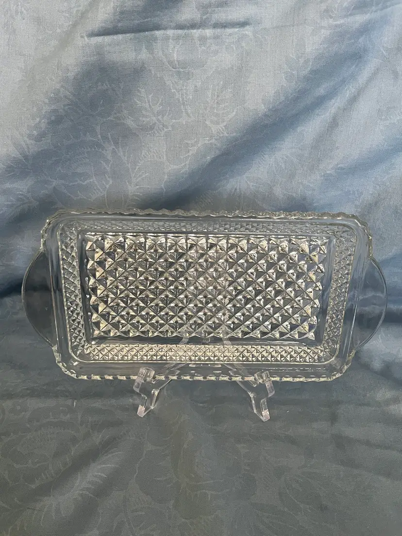 Vintage Anchor Hocking Wexford Pattern Relish/Cranberry Dish 