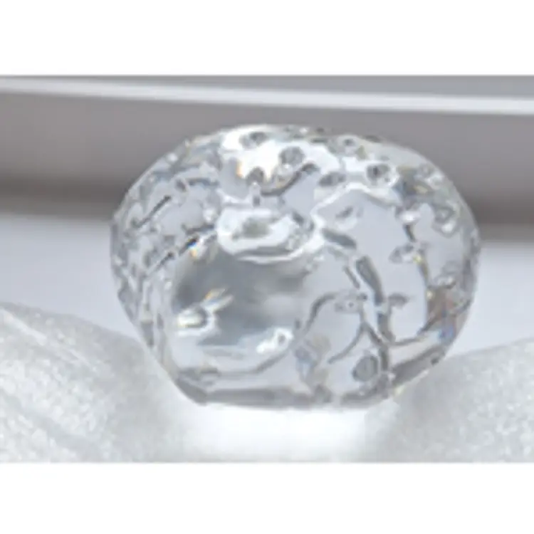 Vintage Beyer Crystal Glass Strawberry Paperweight