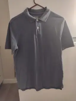 Merona Blue Polo Shirt Classic Design Size M.