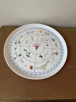 Melamine 13” Round Tray Paul Giannini Wildflowers